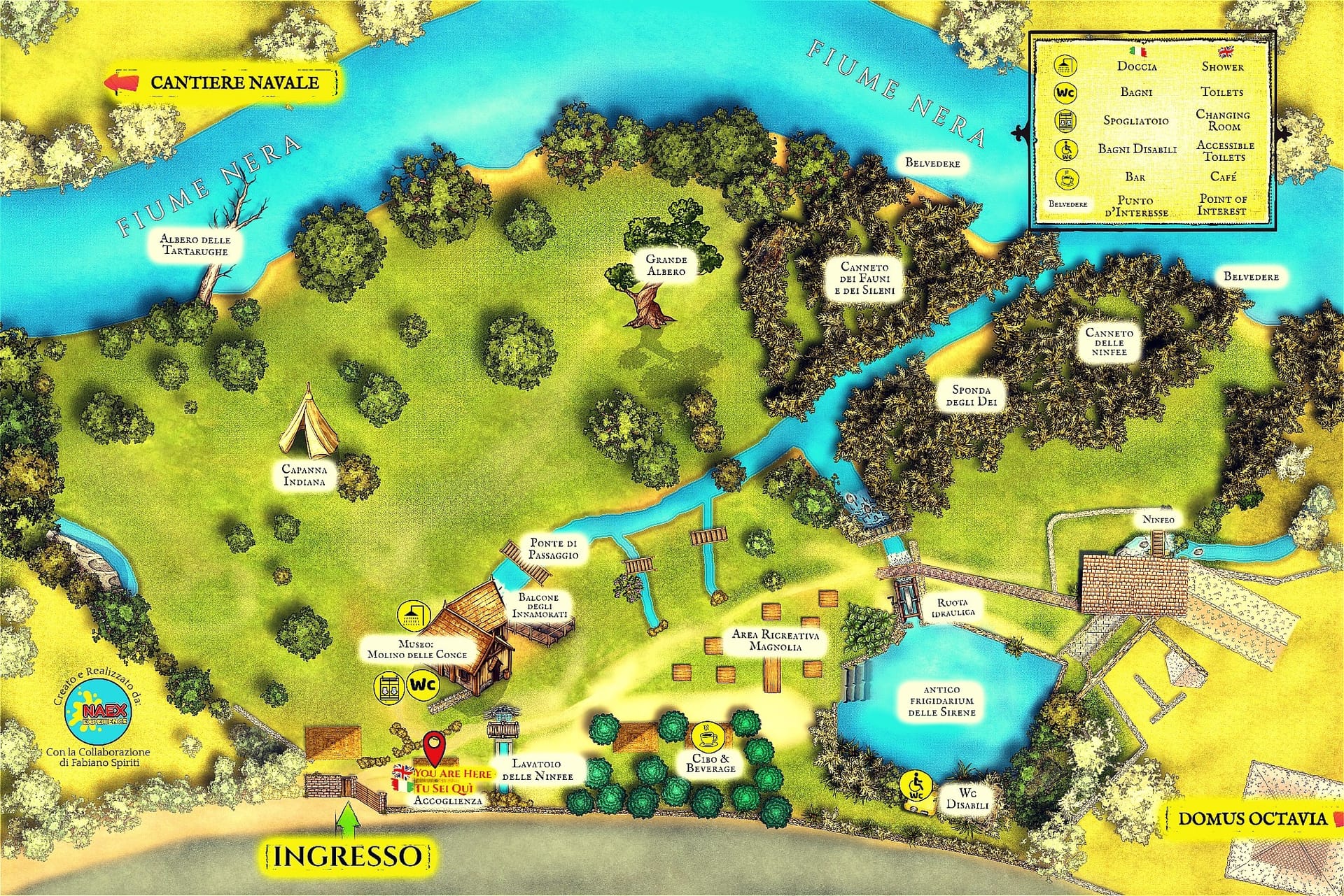 Mappa del parco Le Mole