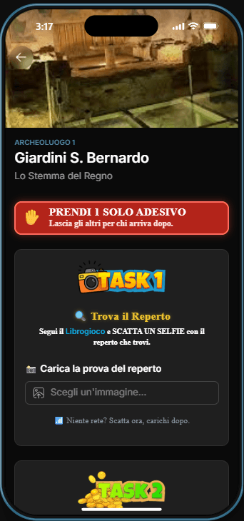 Il compito di una tappa Schermata dell'app di Narnilandia: il compito di una tappa