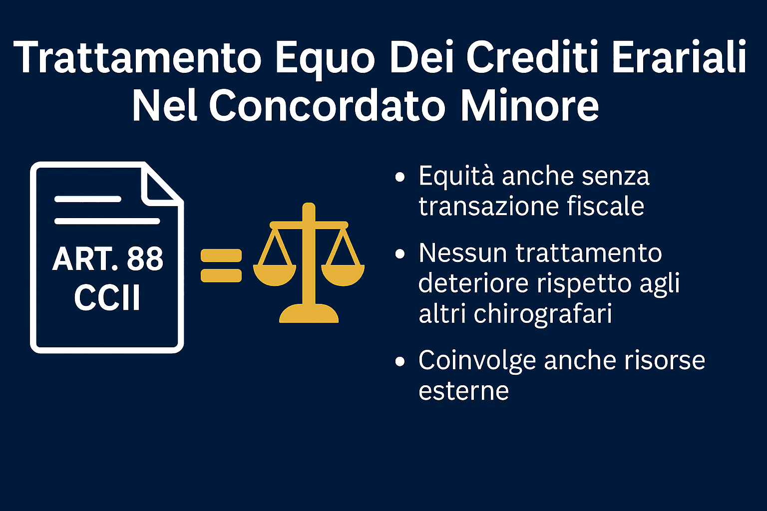I crediti erariali e previdenziali nel concordato minore: il richiamo delle regole sostanziali dell’art. 88 CCII I crediti erariali e previdenziali nel concordato minore: il richiamo delle regole sostanziali dell’art. 88 CCII