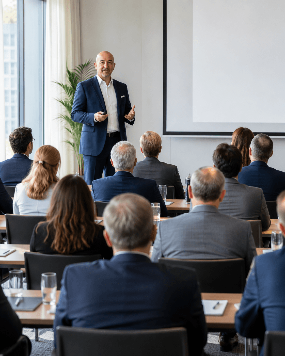 Alessandro Ferrari | Corso comunicazione aziendale per PMI a Verona Alessandro Ferrari durante un corso comunicazione aziendale davanti a imprenditori e manager a Verona