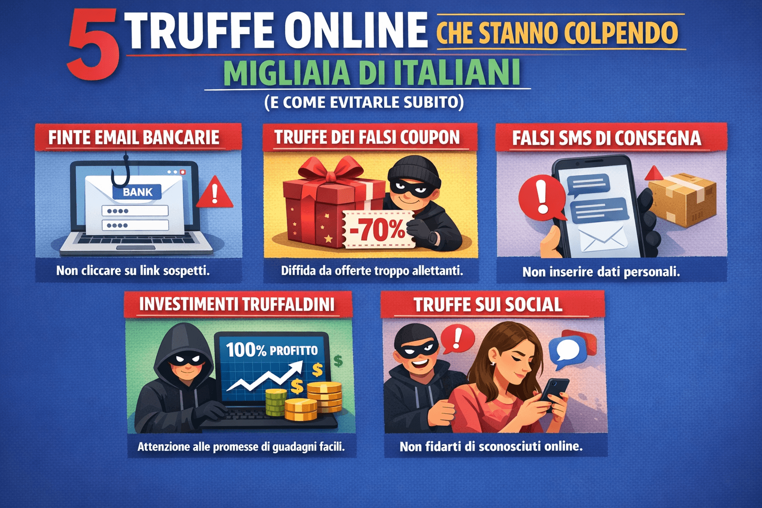 5 truffe online che stanno colpendo migliaia di italiani (e come evitarle subito) 5 truffe online che stanno colpendo migliaia di italiani (e come evitarle subito)