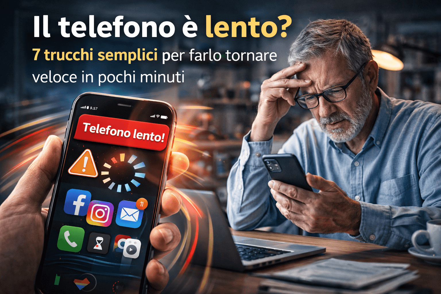 Il telefono è lento? 7 trucchi semplici per farlo tornare veloce in pochi minuti Il telefono è lento? 7 trucchi semplici per farlo tornare veloce in pochi minuti