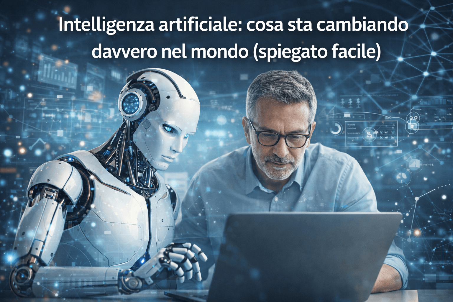 Intelligenza artificiale: cosa sta cambiando davvero nel mondo (spiegato facile) Intelligenza artificiale: cosa sta cambiando davvero nel mondo (spiegato facile)