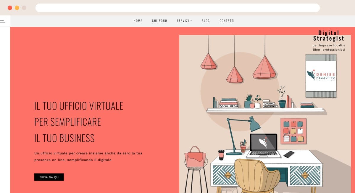 Il sito di una digital strategist, costruito da me
