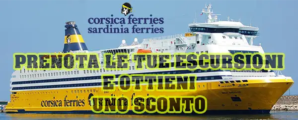 Corsica Ferries Corsica Ferries - sconto traghetto per chi prenota un tour
