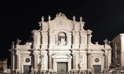 Cattedrale Di Sant'Agata prospetto notturno