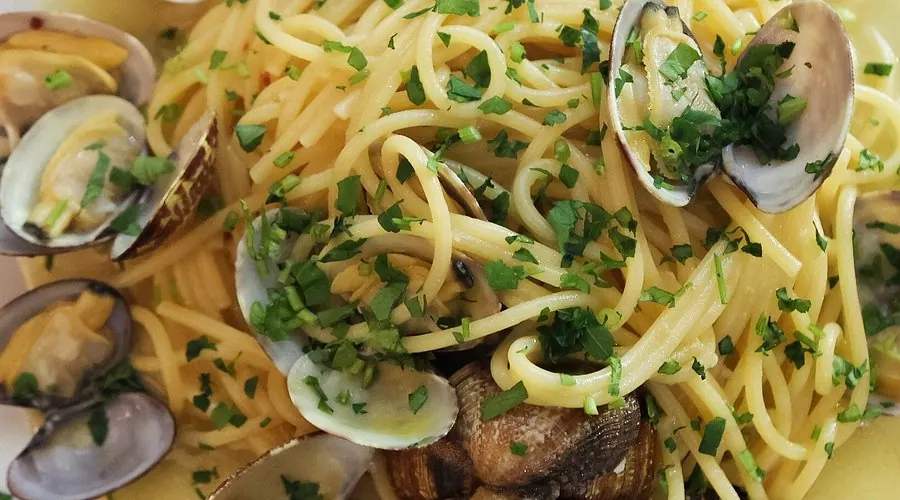 Spaghetti alle vongole del ristorante Sicilia in Bocca, Catania