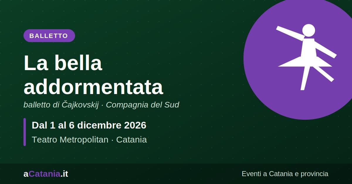 La bella addormentata, Teatro Metropolitan, dal 1 al 6 dicembre 2026