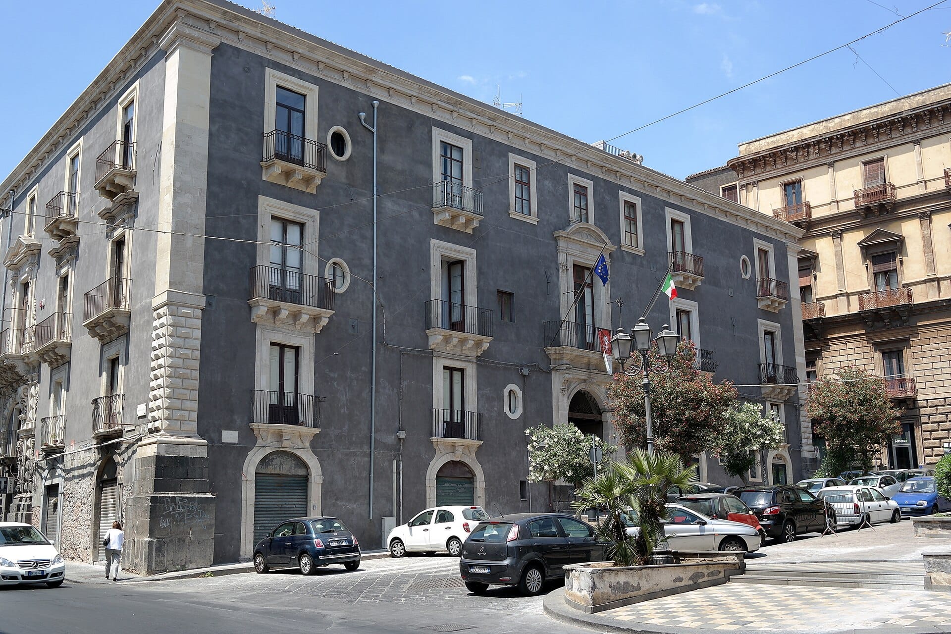 Palazzo Gravina Cruyllas in Piazza San Francesco a Catania, casa natale di Vincenzo Bellini e sede del Museo Civico Belliniano