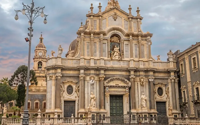 Facciata barocca della Cattedrale di Sant'Agata