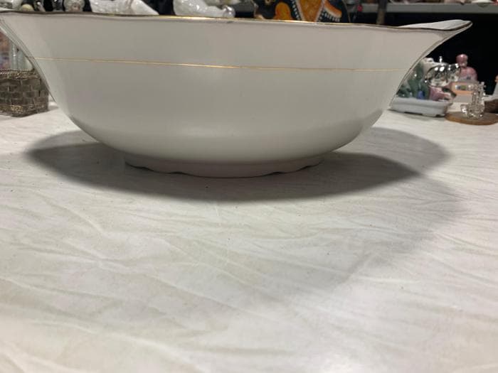 Coperchio con Doppio Manico Zuppiera in Ceramica Bianca