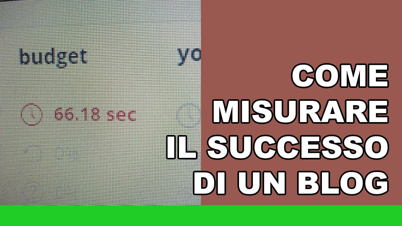 Come misurare il successo di un blog e la prova dei 66,18 sec. Come misurare il successo di un blog e la prova dei 66,18 sec.
