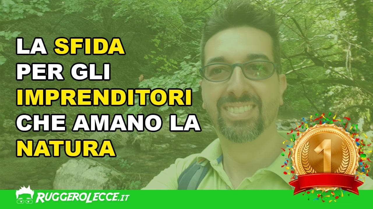 Doccia fredda per gli imprenditori che amano la Natura Doccia fredda per gli imprenditori che amano la Natura