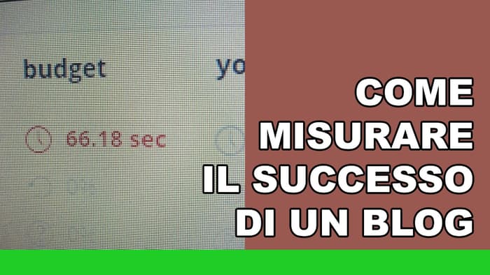 Come misurare il successo di un blog e la prova dei 66,18 sec. Come misurare il successo di un blog e la prova dei 66,18 sec.