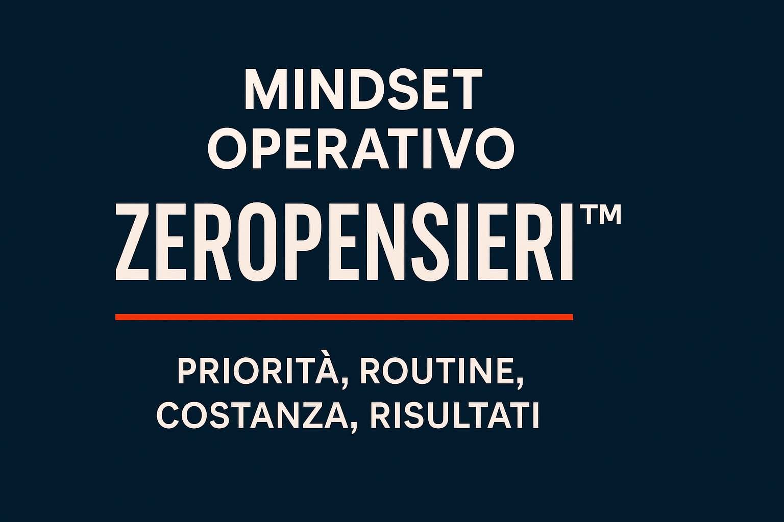 Mindset Operativo ZeroPensieri™: costanza senza stress Mindset Operativo ZeroPensieri™: costanza senza stress