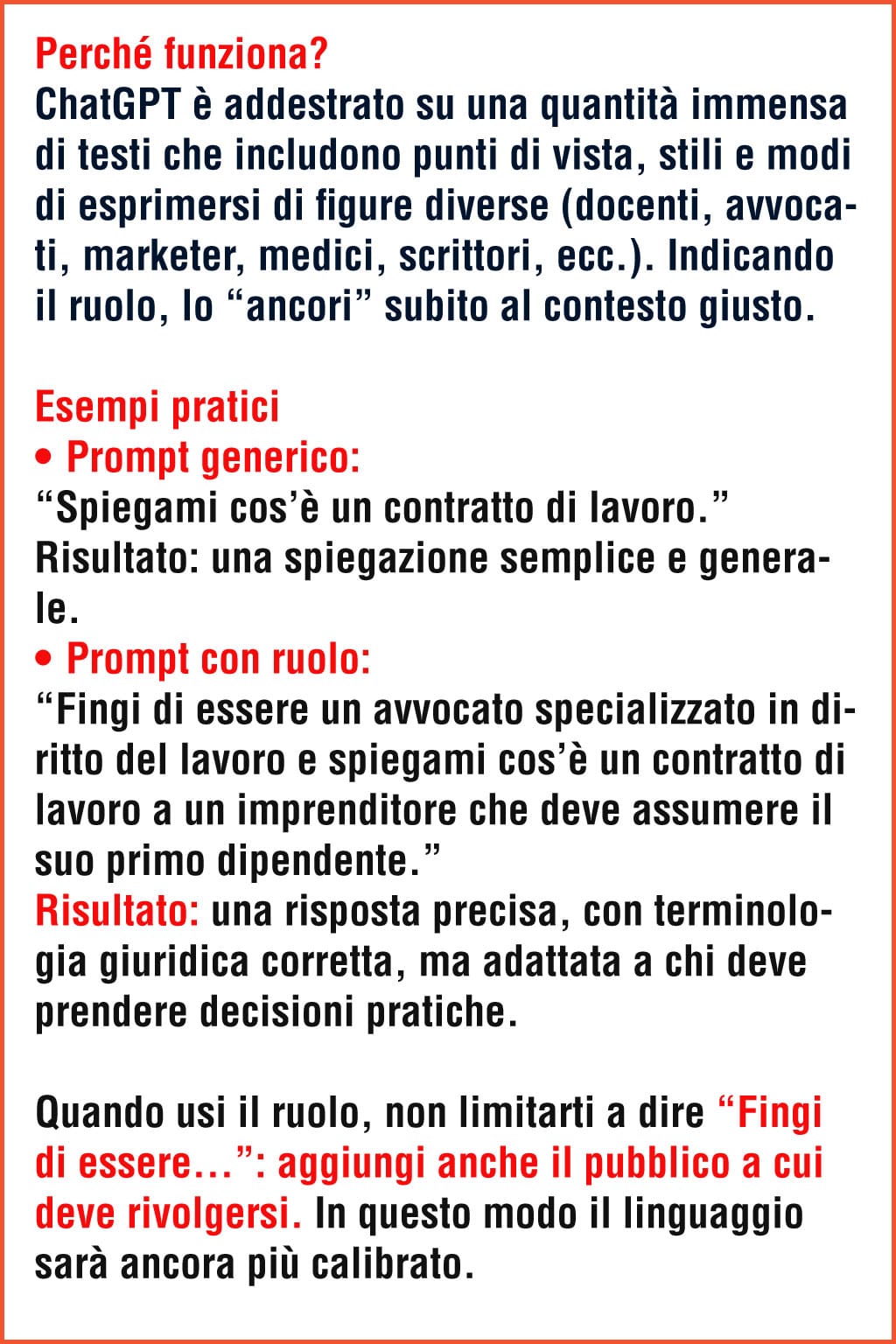 ChatGPT Inside - Intelligenza Artificiale Esempio pratico di prompt per contratti di lavoro