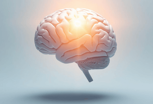 Chiarezza mentale Cervello illuminato simbolo di chiarezza mentale