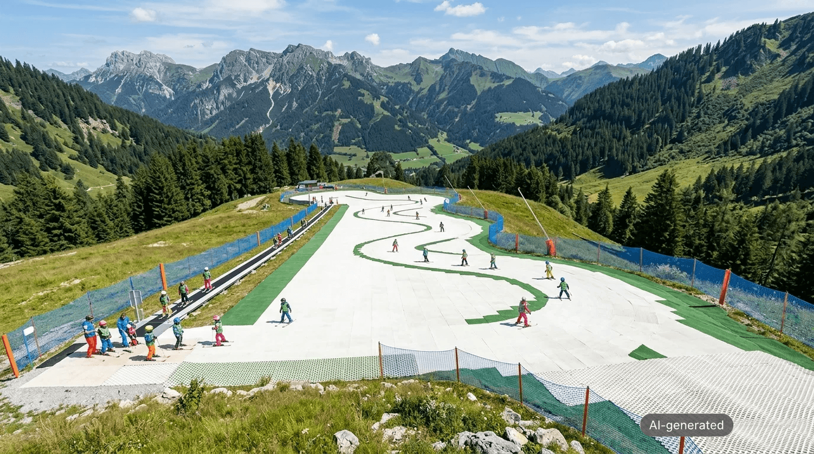 Neveplast Skigarden: How to Build a Year-Round Learning Slope Neveplast Skigarden: How to Build a Year-Round Learning Slope