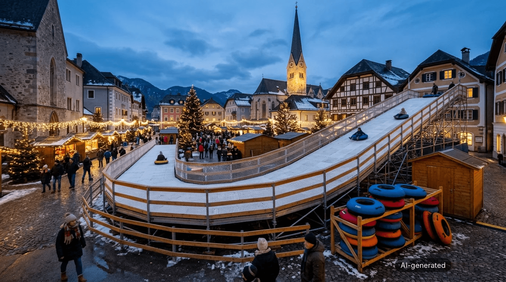 Temporary Synthetic Ski Slope for Events and Christmas Villages: How to Install It, Step by Step Temporary Synthetic Ski Slope for Events and Christmas Villages: How to Install It, Step by Step