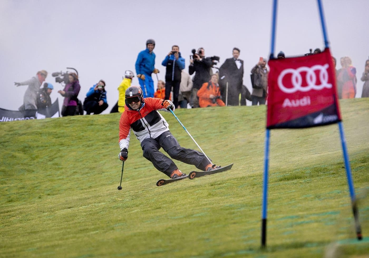 Kristian Ghedina skiing on a Neveplast dry slope Kristian Ghedina skiing on a Neveplast dry slope