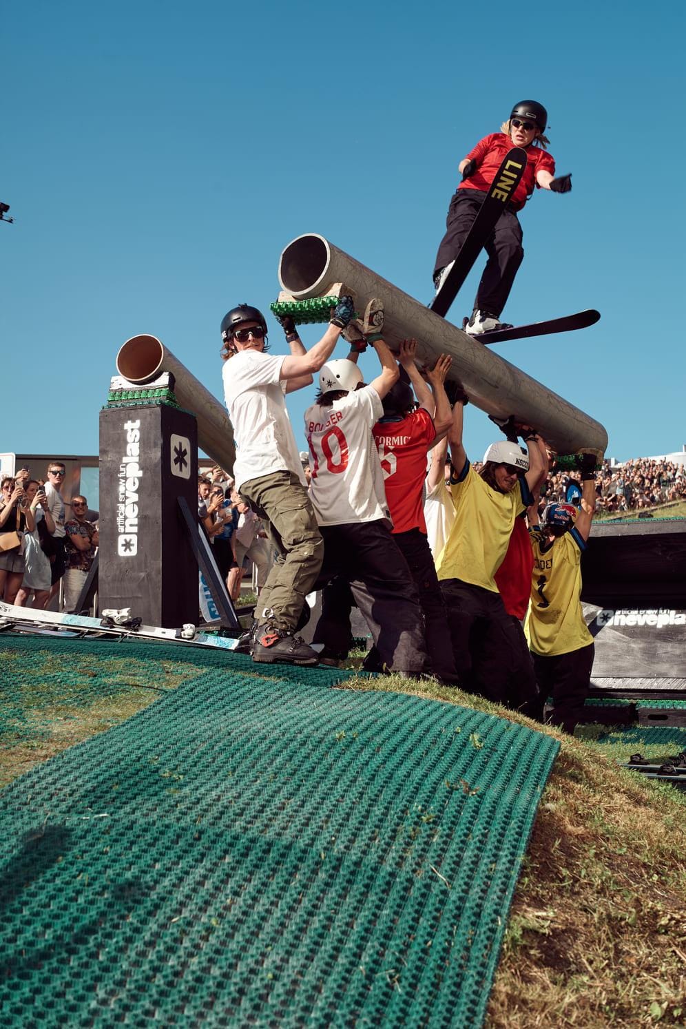 Synthetic ski slope structure for events Synthetic ski slope structure for events
