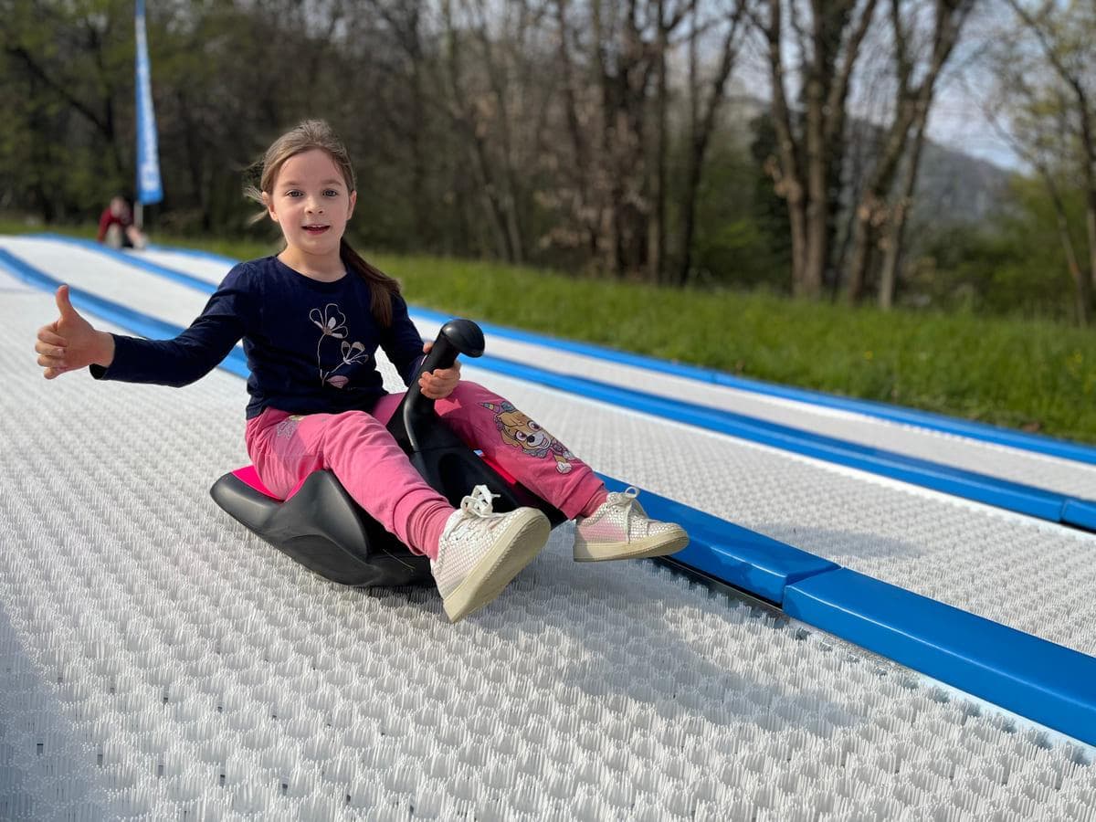 Kids sled ride for year round fun Kids sled ride for year round fun