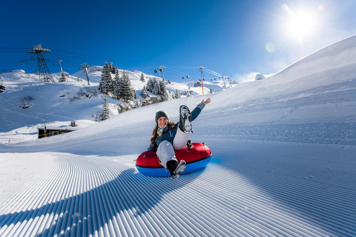 Snow tubes designed for warm season tubing Snow tubes designed for warm season tubing