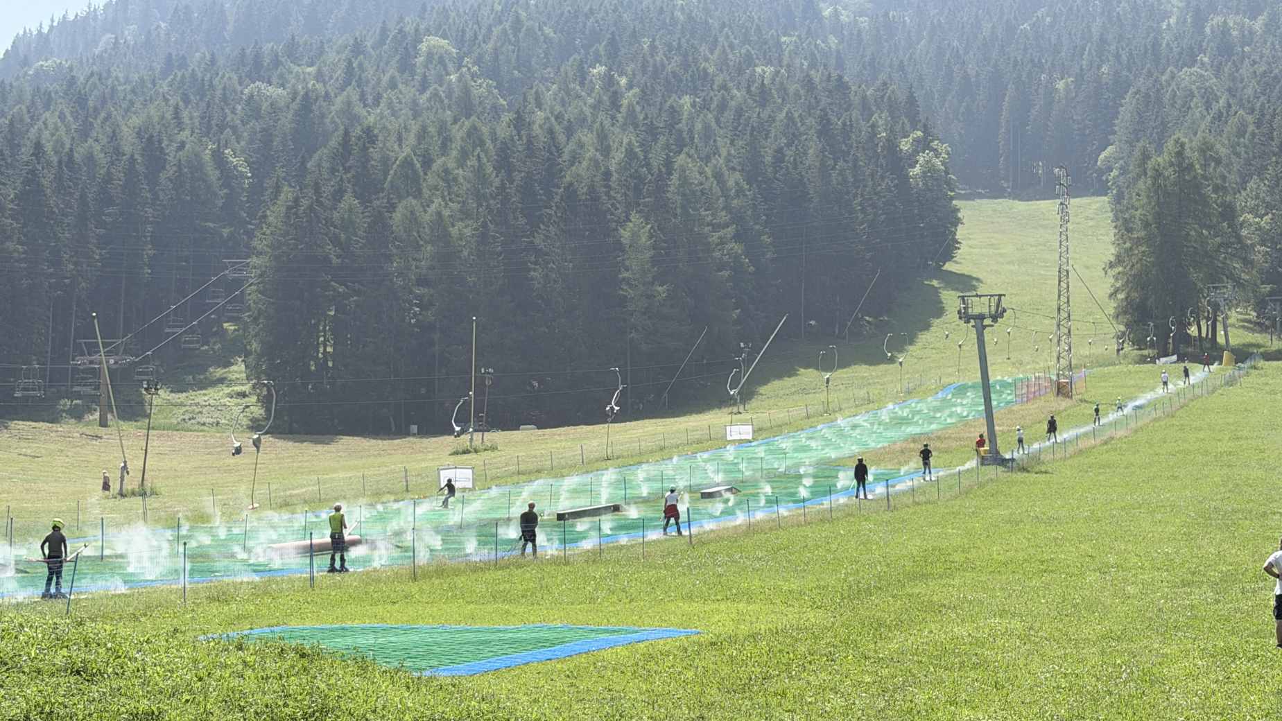 Summer artificial ski slope at Passo della Presolana by Neveplast Summer artificial ski slope at Passo della Presolana by Neveplast