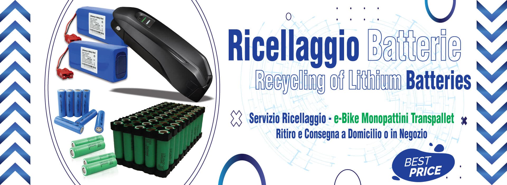 RIGENERAZIONE BATTERIE AL LITIO E RICELLAGGIO