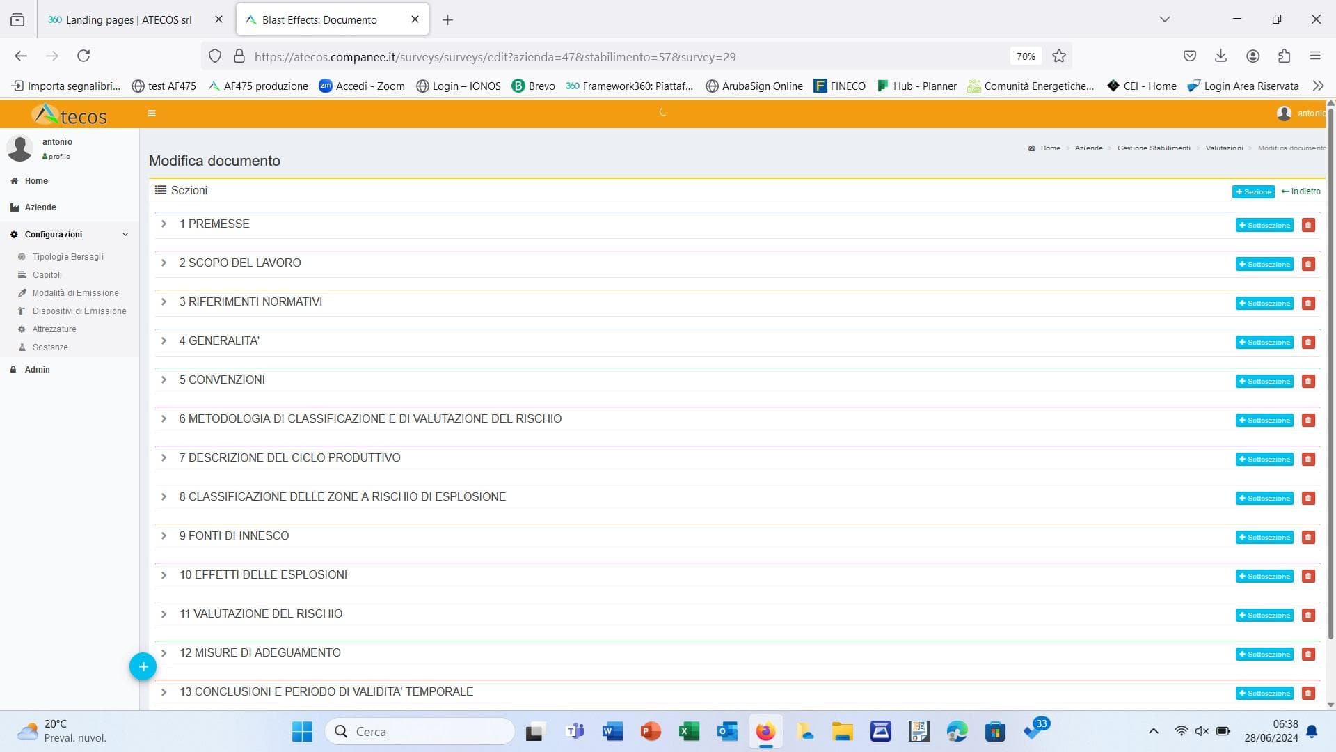 Documento sulla Protezione contro le Esplosioni Documento sulla Protezione contro le Esplosioni