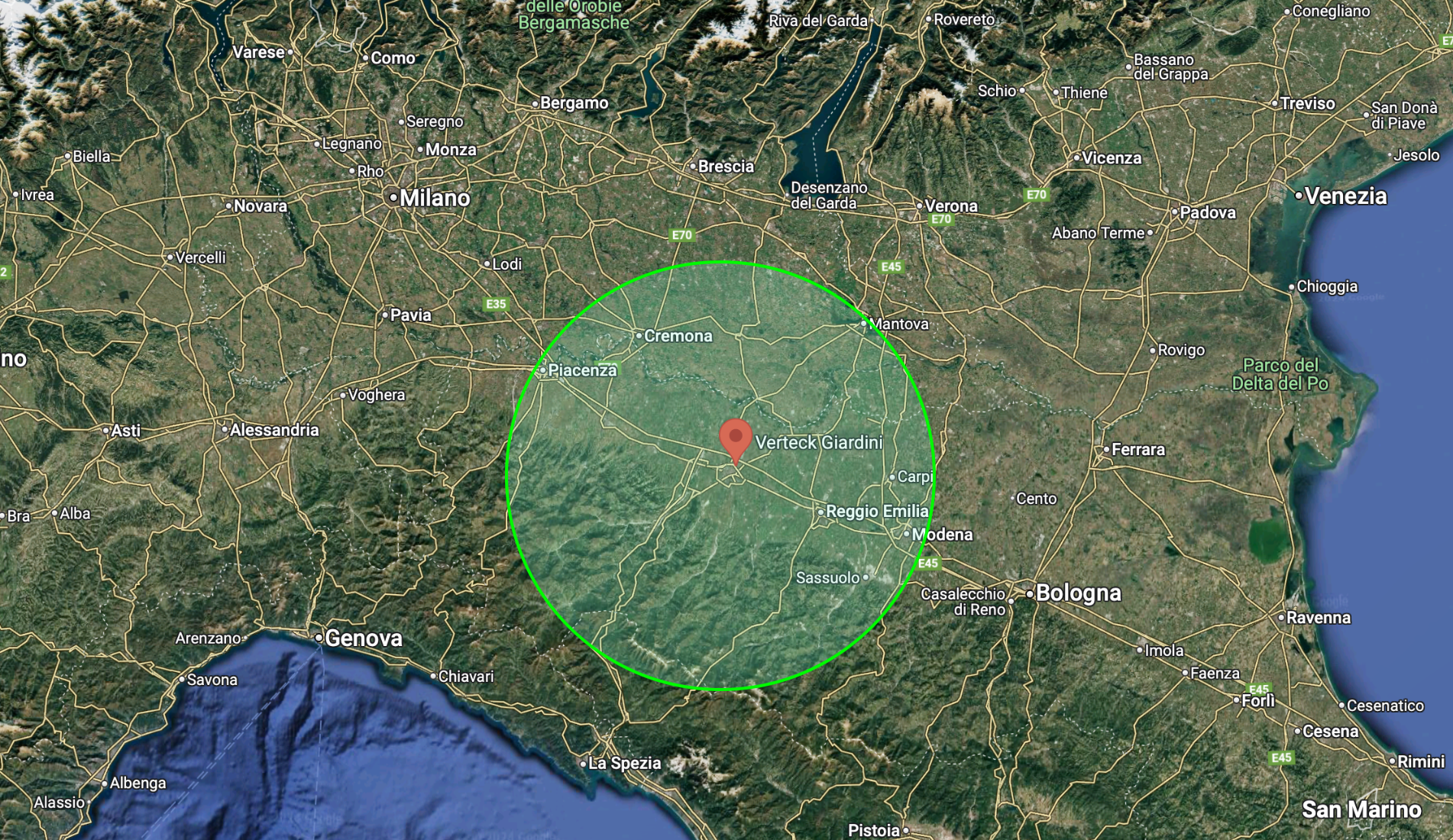 Dove siamo Verteck Giardini Parma Dove siamo Verteck Giardini Parma