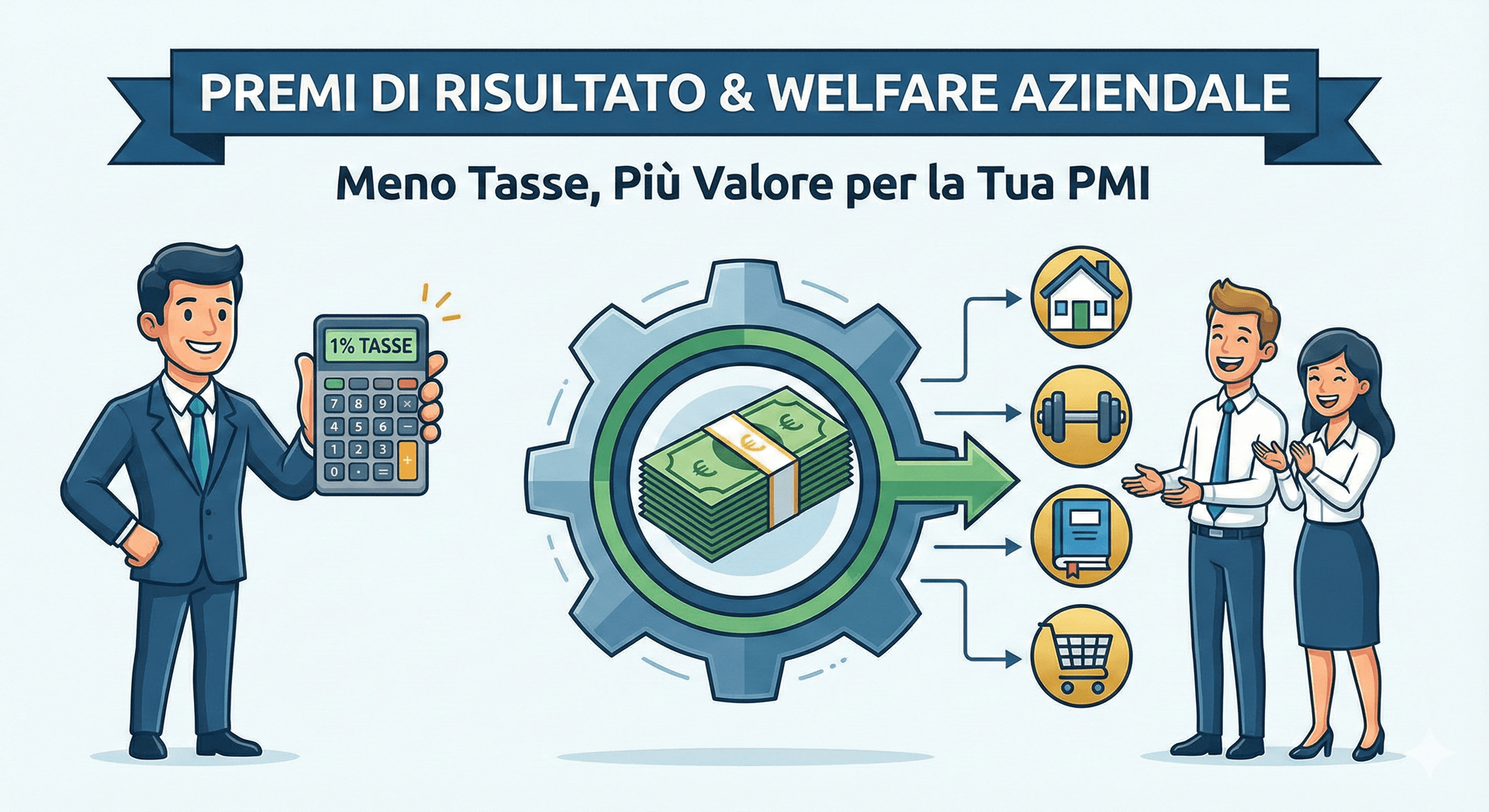 Premi di Risultato 2026: Tasse all'1% (o Zero?) Ecco come non trasformare un bonus in un autogol Premi di Risultato 2026: Tasse all'1% (o Zero?) Ecco come non trasformare un bonus in un autogol