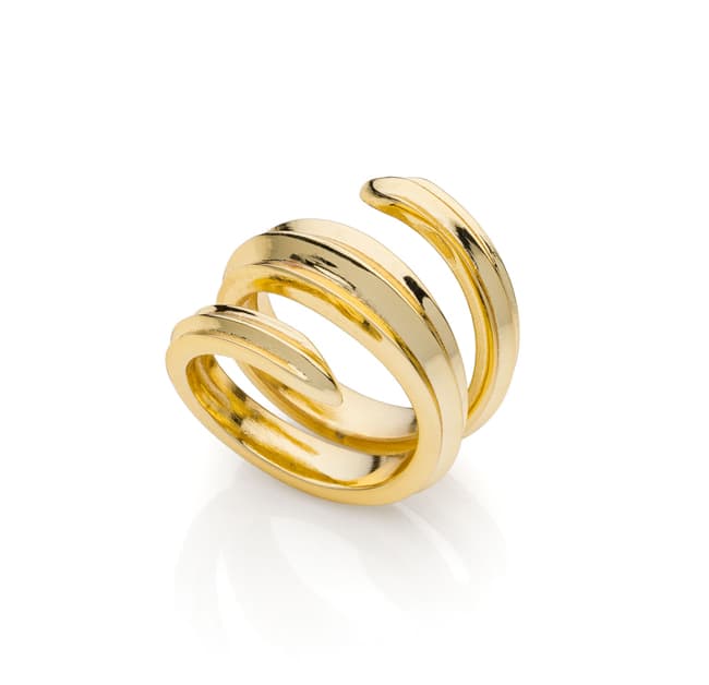 COLOYAN Set Di 6 Bracciali Oro Regolabili Per Donna – Minimal, A Spirale E Larghi – Diametro 8 Cm
