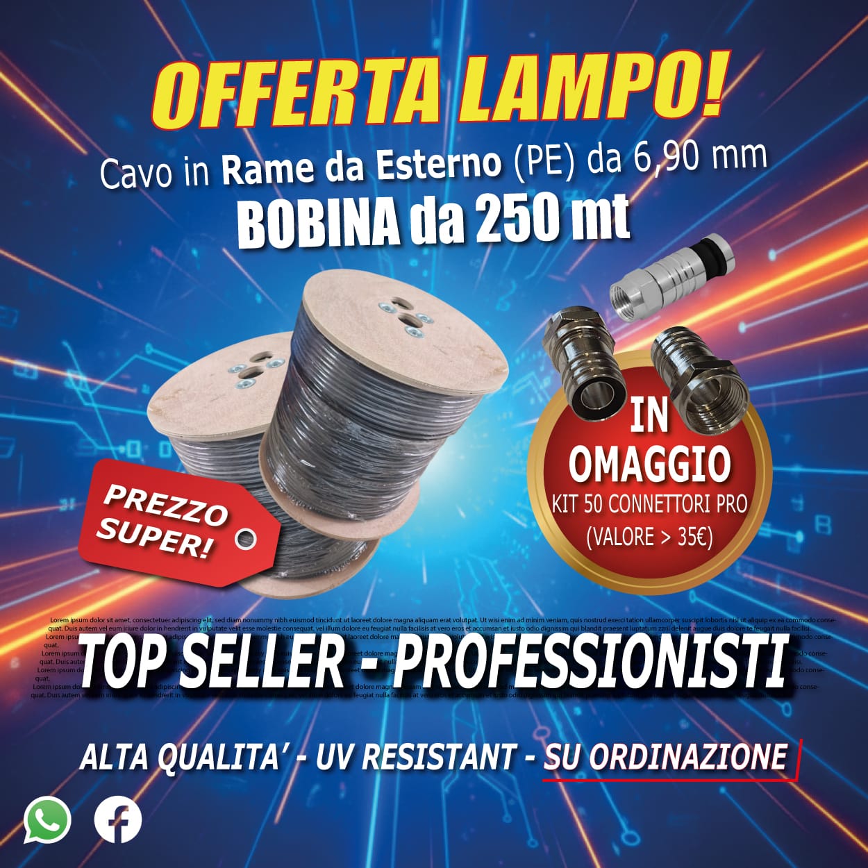 KABEL 250 mt KABEL 250 mt (CUE-7MM-250) Elettronica Cusano