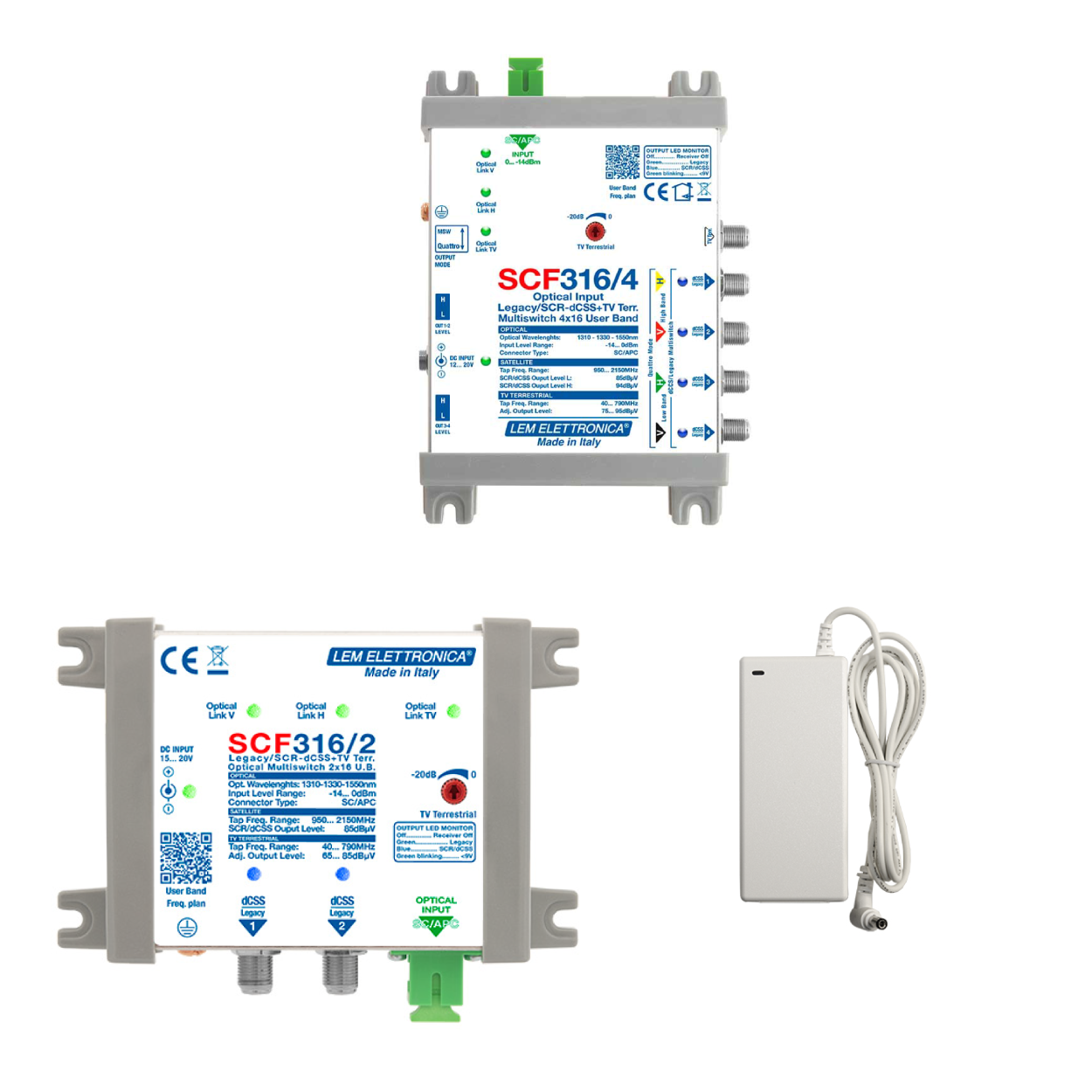1 Satellite 2 o 4 Uscite 1 Satellite 2 o 4 Uscite (FIB-RX-3X) Elettronica Cusano