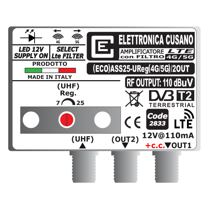 (ECO)ASS25-UReg(4G/5G)/2OUT Elettronica Cusano (ECO)ASS25-UReg(4G/5G)/2OUT Elettronica Cusano