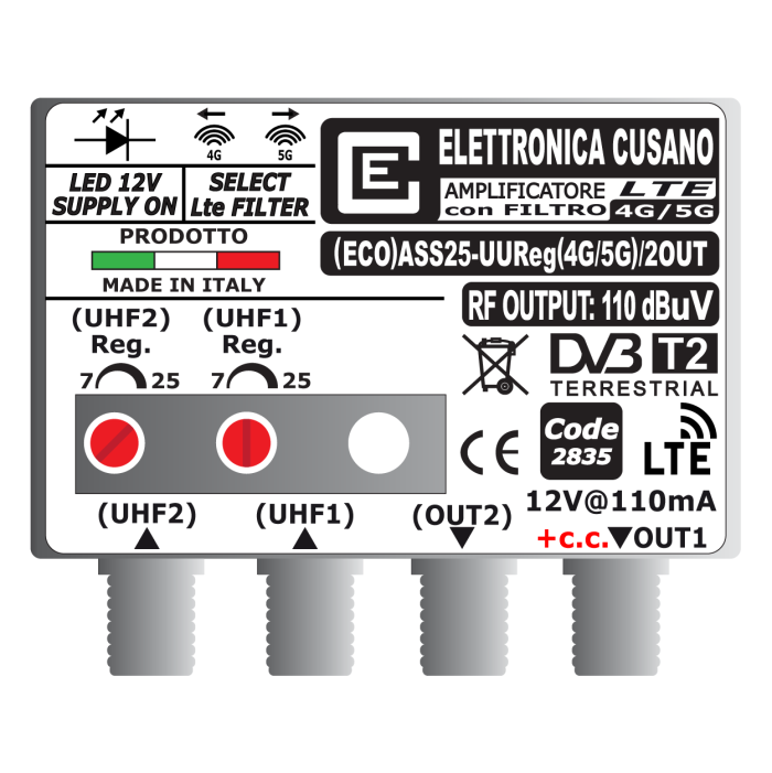 (ECO)ASS25-UUReg(4G/5G)/2OUT Elettronica Cusano (ECO)ASS25-UUReg(4G/5G)/2OUT Elettronica Cusano