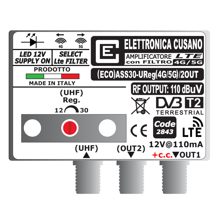 (ECO)ASS30-UReg(4G/5G)/2OUT Elettronica Cusano (ECO)ASS30-UReg(4G/5G)/2OUT Elettronica Cusano