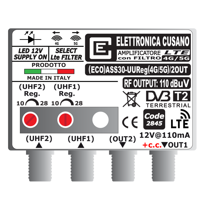 (ECO)ASS30-UUReg(4G/5G)/2OUT Elettronica Cusano (ECO)ASS30-UUReg(4G/5G)/2OUT Elettronica Cusano