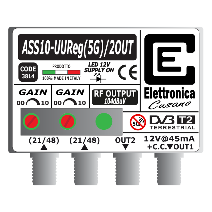 ASS10-UUReg(5G)/2OUT Elettronica Cusano ASS10-UUReg(5G)/2OUT Elettronica Cusano