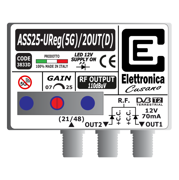 ASS25-UReg(5G)/2OUT(D) Elettronica Cusano ASS25-UReg(5G)/2OUT(D) Elettronica Cusano