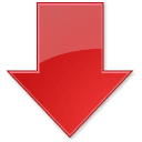 freccia rossa verso il basso freccia rossa verso il basso