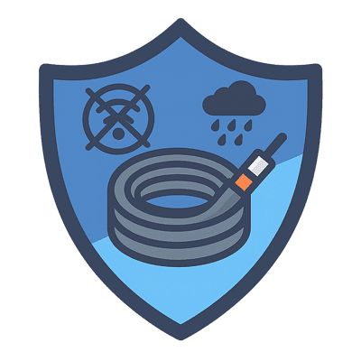 Cavo coassiale per esterno con schermatura e protezione da pioggia e LTE Cavo coassiale per esterno con schermatura e protezione da pioggia e LTE