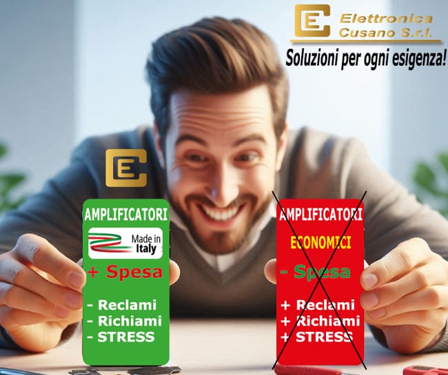 Confronto amplificatore TV professionale Cusano vs amplificatore economico