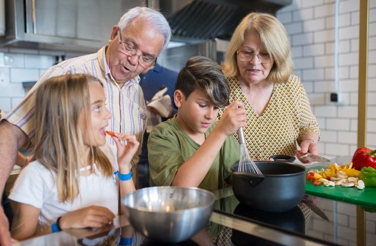 nonni che cucinano coi nipoti, nomi di cibi e bevande in inglese