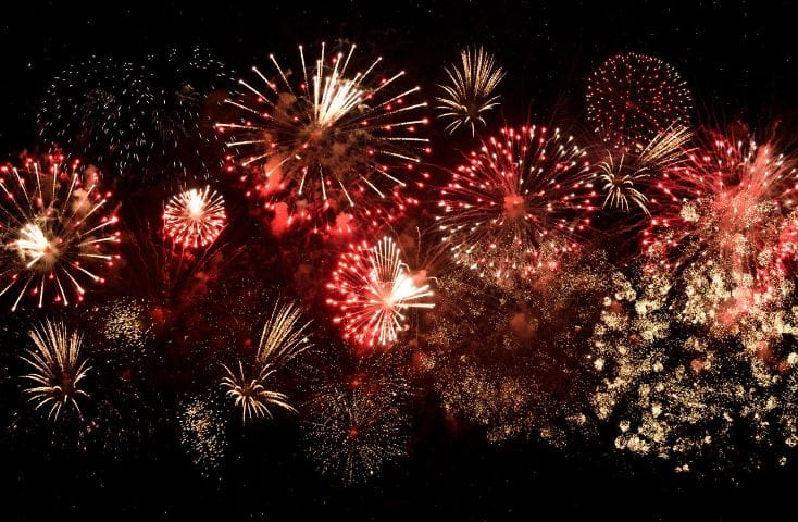 Fuochi d'artificio di Capodanno, come si dice Capodanno in inglese e frasi augurali