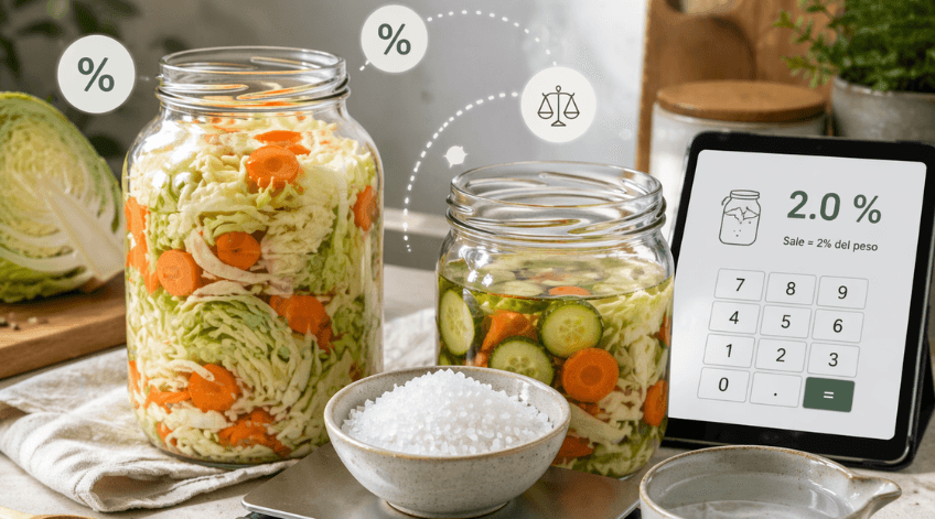 Calcolo automatico sale fermentazione: calcolatore online Calcolo automatico sale fermentazione: calcolatore online
