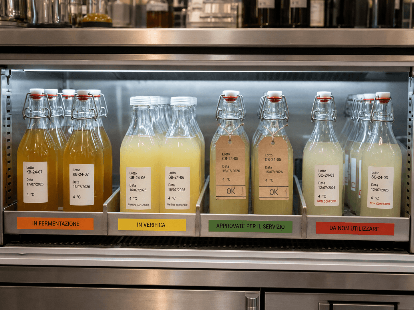 Basi fermentate utilizzate nel servizio al bar