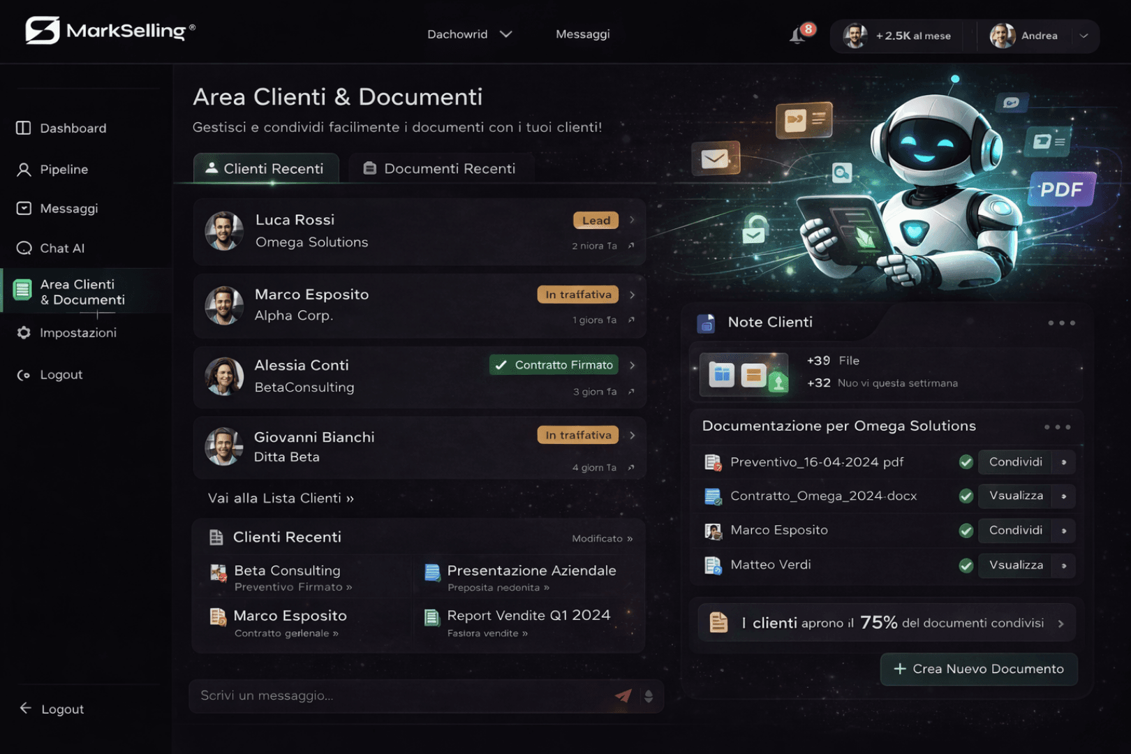 Area Clienti & Documenti