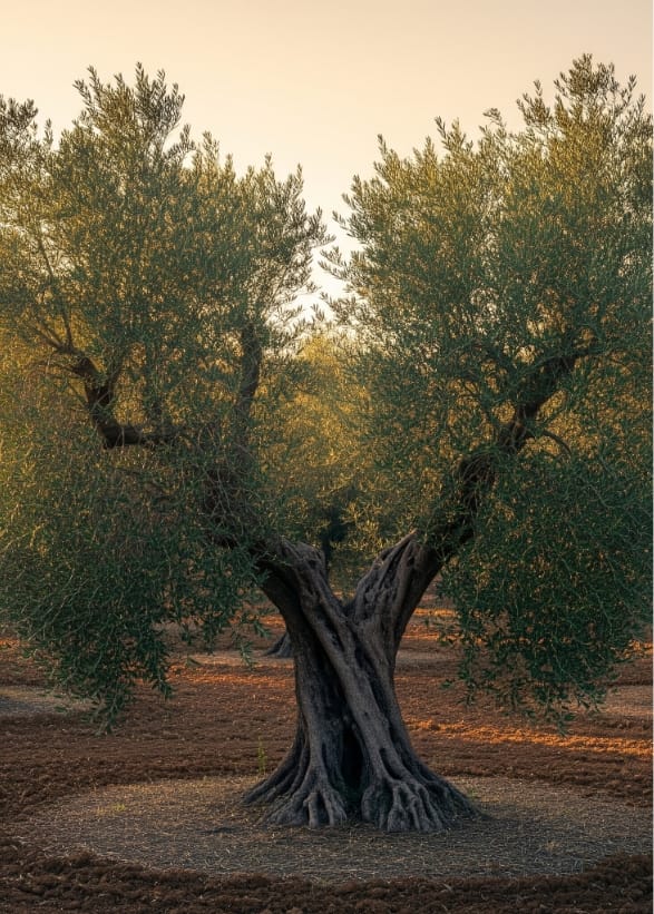 Immagin e che rappresenta una pianta di Olivo della cultivar Leccino. Immagin e che rappresenta una pianta di Olivo della cultivar Leccino.